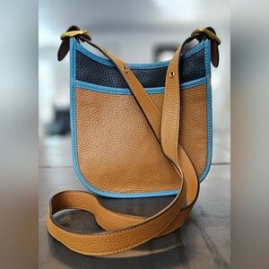 Coach 89124 Emery Crossbody 21 In Colorblock Brass/Dark Teak